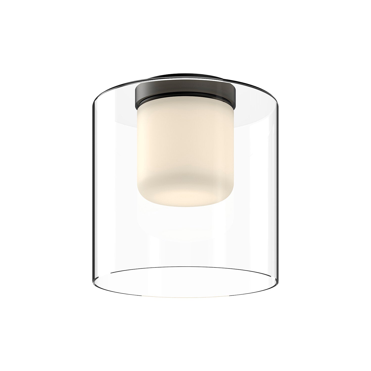 plafonnier kuzco fm53509-bk/cl
