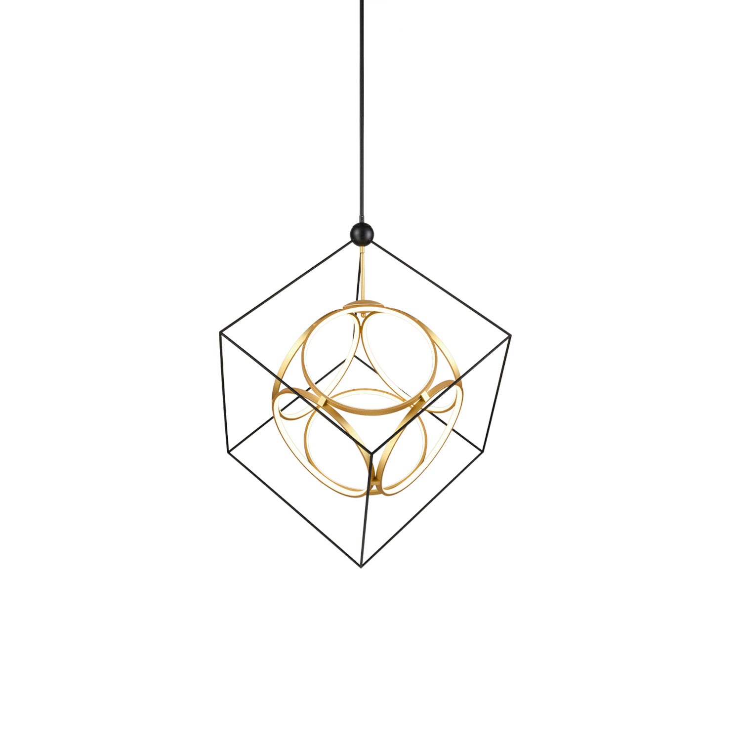chandelier kuzco ch19234-bk/an